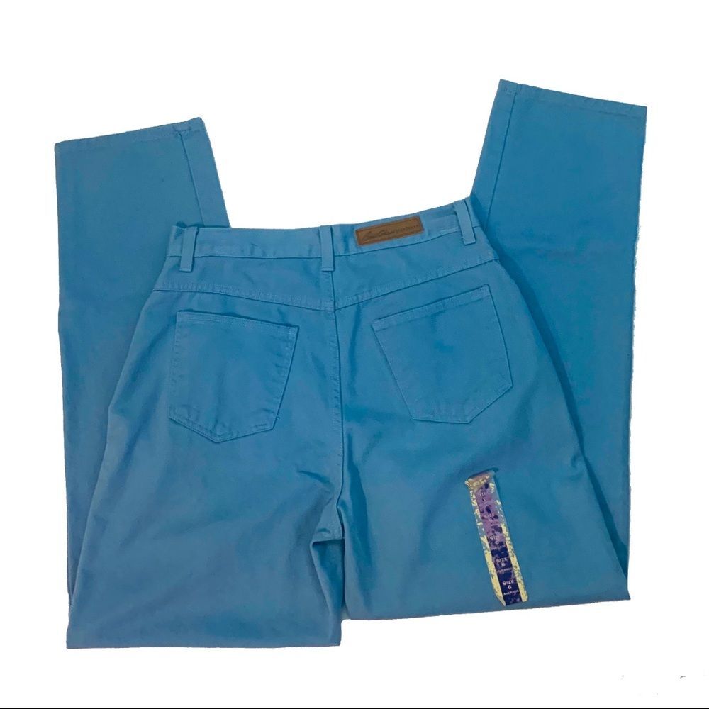 Bill Blass Blue Mom Jeans Size 6 Tapered Leg High Rise NWT Retro Denim - Picture 3 of 6